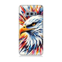 Samsung Galaxy S10e Uyumlu Renkli Kartal Sıçrayışı Desenli Silikon Kılıf Çok Renkli