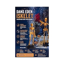 3d Baskı Turuncu Dans Eden İskelet Akvaryum Hava Taşı 18,5 Cm