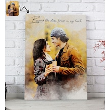 Bk Gift Kişiye Özel Sulu Boya Tasarımlı Kanvas Tablo-1 20x30 , Sevgiliye Hediye, Sevgililer Günü Hediyesi Kobitmeyencom33875 Bk Gift