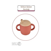 Silikon Bebek Bardağı - Kiremit Rengi Kiremit