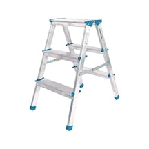 Çift Basamaklı Alüminyum Metal Merdiven Yükseklik 69cm Baş Genişlik 8cm Diğer