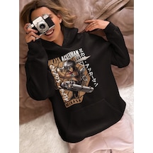 Sevbano Mikasa Ackerman Attack On Titan Baskılı Unisex Oversize Anime Kar Siyah