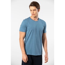 Cacharel Erkek Bisiklet Yaka T-shirt 2169/indigo İndigo