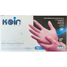 Koinsmh Pudrasız Çok Amaçlı Nitril Muayene Eldiveni Pembe 100'lü