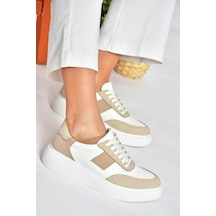 Fox Shoes P274048809 Beyaz/bej Günlük Kadın Spor Ayakkabı Sneakers Beyaz - Bej