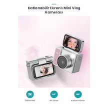 Katlanabilir Ekranlı Mini Vlog Kamerası - Anahtarlık Boyutu - 2k