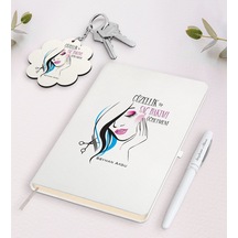 Kişiye Özel Güzellik Ve Saç Bakımı Öğretmeni Beyaz Defter Kalem V