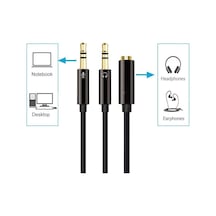 Kulaklık Mikrofon Ayırıcı Aparat 3.5 MM Headphone Mic Aud
