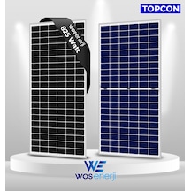 Wos Enerji 625 W Watt Güneş Paneli Half-cut Topcon Çift Yönlü
