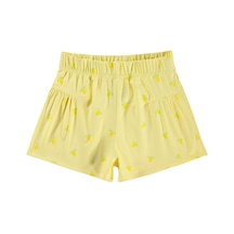 Civil Girls Limon Desenli 6-9 Yaş Şort - Sarı