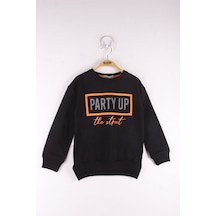 Toontoy Kız Çocuk Party Up Baskılı Sweatshirt Siyah Toontoy Kız Çocuk Party Up Baskılı Sweatshirt Siyah