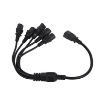 Fosenze C14 Erkekden 5 C13 Dişe Güç Dağıtıcı Kablosu - 10a 250v, 0.5m Uzunluk, Pvc Malzeme, Bilgisayar/monitör Uyumlu, Kablolu Karmaşıklığı Azaltır