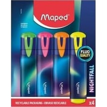 Maped Fosforlu Kalem Fluo Peps Nıghtfall 4 Lü 740700 Diğer