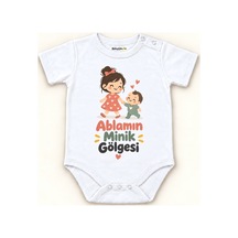 Babylimon Ablamın Minik Gölgesi Beyaz Kısa Kollu Çıtçıtlı Bebek Zıbını Beyaz - Ablamın Minik Gölgesi - 928161934 Beyaz - Ablamın Minik Gölgesi