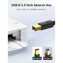 Usb Den Usb-b Ye Yazıcı Tarayıcı Kablosu, 1.5 Metre