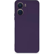 Newface Vivo Y16 Kılıf Nano İçi Kadife Silikon - Mor