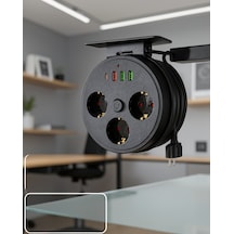 3 Prizli Akım Korumalı Usb Ve Type-c Girişli 2 Metre Kablo