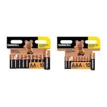 Duracell Alkalin 10'lu Aa Ve Aaa Pil Seti