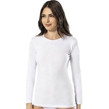 Abarta Kadın Uzun Kol T Shirt Body Beden Renk Seçenekleri -1 Adet Beyaz