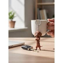 Dachshund Köpek Figürlü Hareketli Anahtarlık