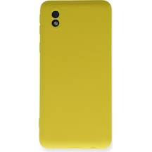 Samsung Galaxy  Uyumlu - A01 Core Kılıf Nano İçi Kadife Silikon - Sarı
