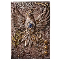 Hediyelik Deri Defter 3d Kabartmalı Turuncu
