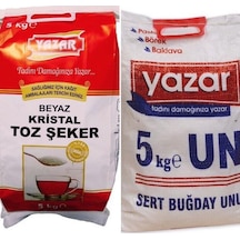 Yazar Kristal Toz Şeker 5 Kg + Pastalık Böreklik Un 5 Kg