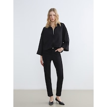 Lcwaıkıkı Classic Siyah Slim Mom Kadın Jean Pantolon