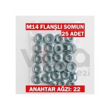 M14 Flanşlı Somun 25 Li Çinko Kaplı 1