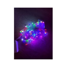 10m 100 Led Damla Uçlu Rgb Işık Şeffaf Kablo AÇIK GRİ KAHVE KARIŞIMI