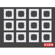 Exen Karell Beyaz Tekli Çerçeve 12adet