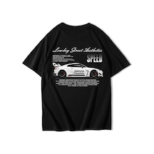 Brz Collectıon Brz Collection Unisex Oversize Lowkey Speed T-shirt Siyah