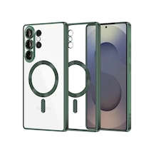 Samsung Galaxy S26 Ultra Uyumlu Kross Magneticsafe Kapak - Koyu Yeşil