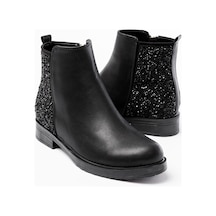 165-212 Siyah Taş Aksesuarlı Fermuarlı Günlük Kadın Bot Diğer