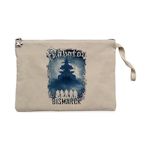 Sabaton Bismarck Krem Clutch Astarlı Cüzdan / El Çantası Krem