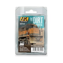 3x35 Ml. Trenler İçin Kir Efektleri Maket Boyası Seti, Ak Interactive 7020 Standart