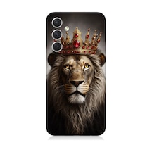 Samsung Galaxy A24 Uyumlu Taçlı Aslan 2 Desenli Silikon Kılıf