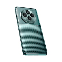 Oppo Reno 11 Uyumlu Fs Kılıf Auto Focus Karbon Kapak - Koyu Yeşil
