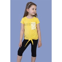 Toontoy Kız Çocuk Papatya Desenli Baskılı Taytlı Takım Sarı Toontoy Kız Çocuk Papatya Desenli Baskılı Taytlı Takım Sarı