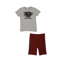 SuperMan L1644-3 Çocuk  Gri Melanj Alt Üst Takım