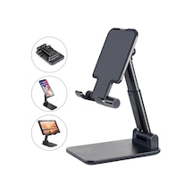 Ayarlanabilir Katlanabilir Masaüstü Telefon Ve Tablet Standı - Kaydırmaz Tabanlı Masa Üstü Tutucu