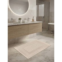 Gonca %100 Pamuk 1 Adet Lüx Banyo Paspası Ayak Havlusu 50 X 70 Bej