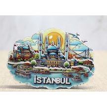 Ahşap İstanbul Temalı Magnet 62187970