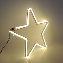 Neon Işıklı Yıldız Yılbaşı Süsü 220v Gün Işığı 28 Cm