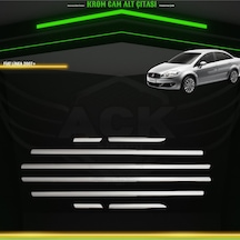 Fiat Linea 2007+ Araca Özel Krom Cam Alt Çıtası A+