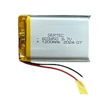 603450 3.7v 1200 Mah Li-polymer Pil Devreli/1.5a