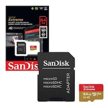 Sandisk Extreme Microsdxc 64Gb 160/60Mb/S A2 C10 V30 Hafıza Kartı