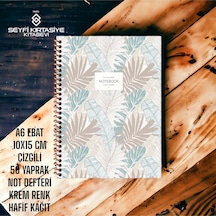 10x15 Cm Çizgili 50 Yaprak Hafif Not Defteri La Plume Karton Kapak Telli Defter 70 Gr Ivory Kağıt 4