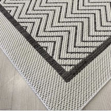 Jüt Sisal S9718 Gri Beyaz Kaymaz Taban Hasır Dokuma Yıkanabilir Yolluk Salon Koridor Mutfak Halısı Gri/beyaz