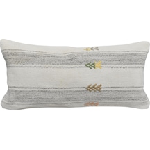 Zehra Abla Halı Yeni El Dokuma Dekoratif Lumbar Kilim Kırlent Yastık Kılıfı 6641 Çok Renkli